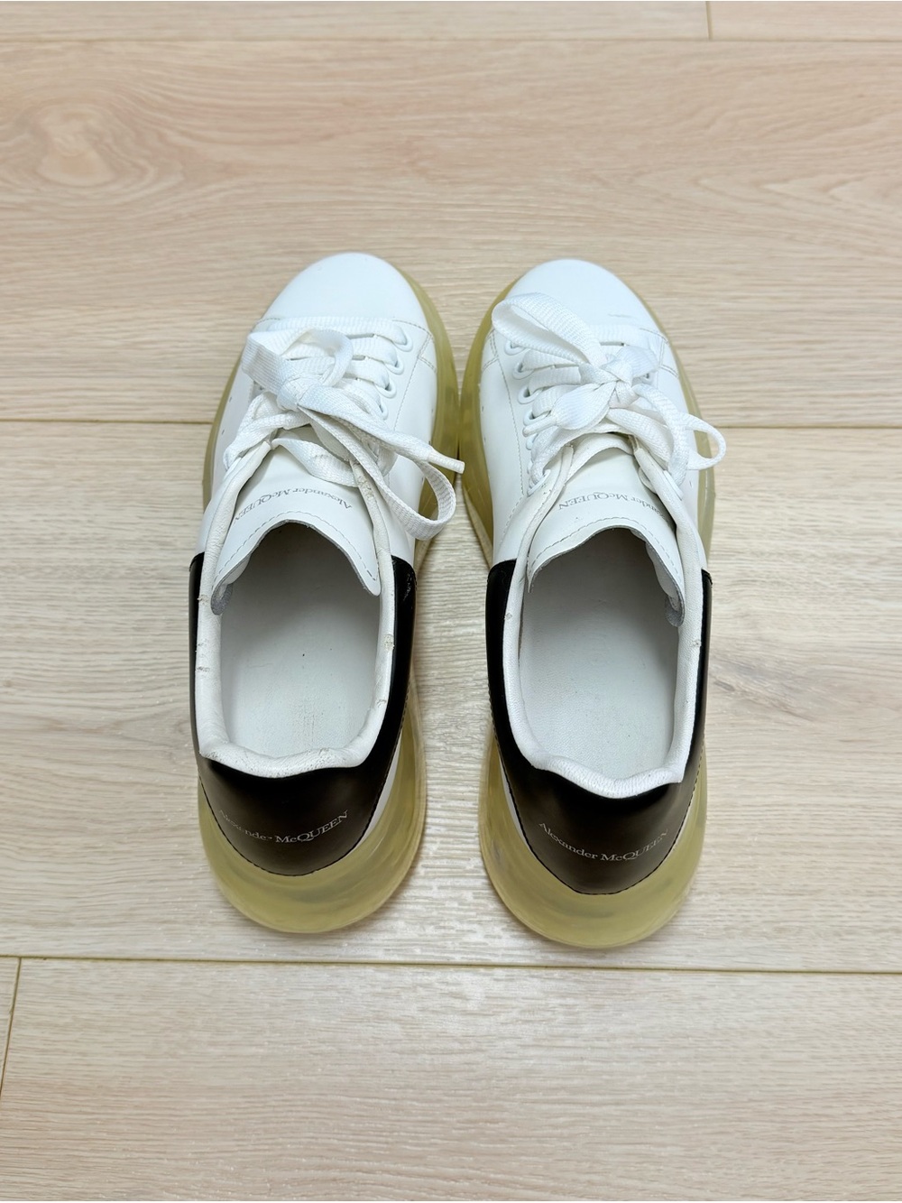 ALEXANDER MCQUEEN Woman’s  Oversized Transparent Sole Sneakers Size 9 - Picture 5 of 16
